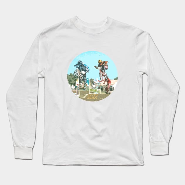 bmx Long Sleeve T-Shirt by rickylabellevie